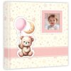 ZEP babyalbum Brian 24x24 cm roze met berenmotief 40 paginas fotokarton
