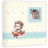 ZEP babyalbum Brian 24x24 cm blauwe beer vliegtuig 40 paginas fotokarton