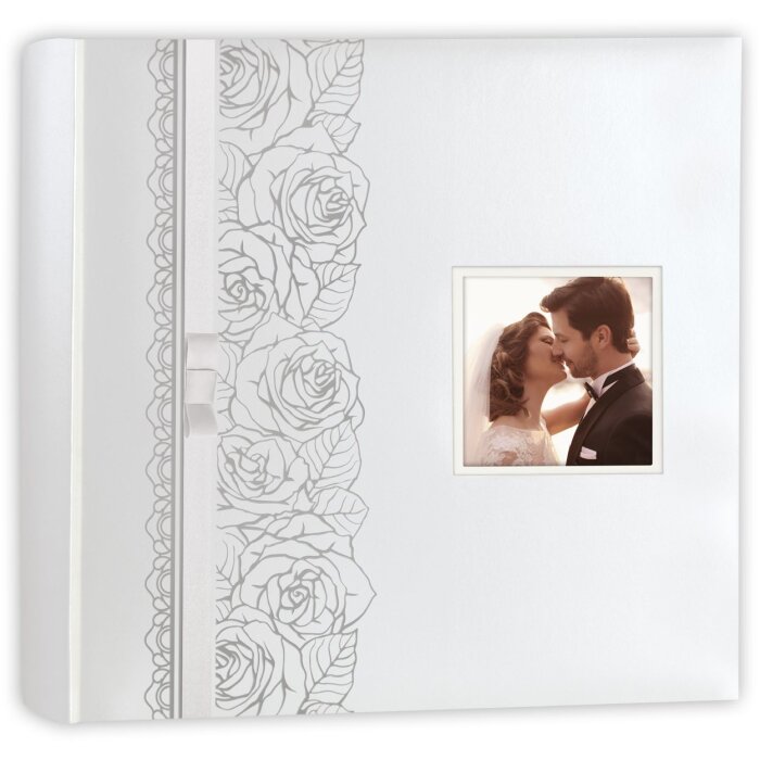 ZEP Bruiloft Fotoalbum Margaret Wit 32x32 cm 100 paginas rozenpatroon