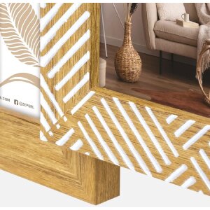 ZEP polystyreen fotolijst Myrtos 6x 10x15 cm Bruin Wit