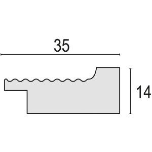 ZEP polystyreen fotolijst Naxos crème 15x20 cm