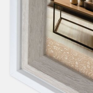 ZEP Bologna fotolijst 18x24 cm wit MDF houtlook tweekleurig