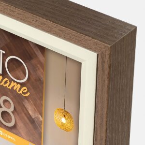 ZEP fotolijst Bologna bruin 30x40 cm MDF houtlook wandmontage