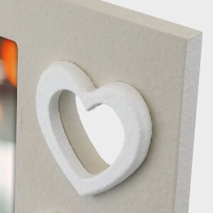 ZEP Houten fotolijst Merida Grijs 10x15 cm met hart ontwerp