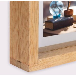 ZEP Vittel Naturel dubbel frame hout 15x20 cm aan beide zijden te gebruiken