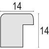 ZEP houten lijst Aosta White 20x30 cm glanzend oppervlak lijstprofiel 1,4 cm