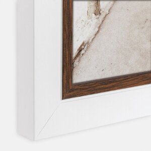 ZEP Houten fotolijst Caen 13x18 cm tweekleurig wit bruin