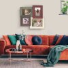 ZEP Gedda houten fotolijst 39,5x38 cm set van 4 wandmontage vintage