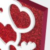 ZEP Houten fotolijst Rosalia 10x15 cm hart glitter displaystandaard
