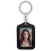 ZEP sleutelhanger AR7B zwart voor 2 fotos 3,5x4,5 cm met metalen ring