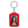 ZEP AR7R sleutelhanger rood voor fotos 3,5x4,5 cm Double Face rubber metalen ring