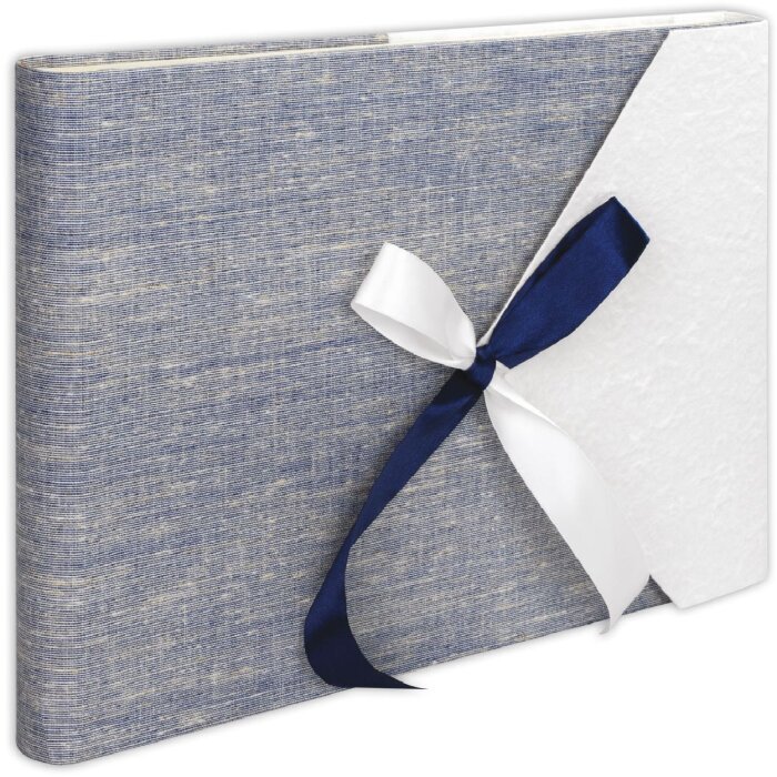 ZEP Fotoalbum Busta Blauw 30x24 cm 60 witte paginas glassine Italiaans ontwerp