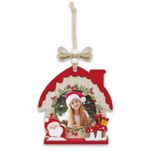 ZEP Koda Een houten decoratie met foto 6x6cm om kerst op...