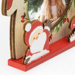 ZEP Koda Een houten decoratie met foto 6x6cm om kerst op te hangen