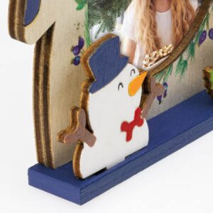 ZEP Koda B Houten decoratie met foto 6x6 cm om op te hangen