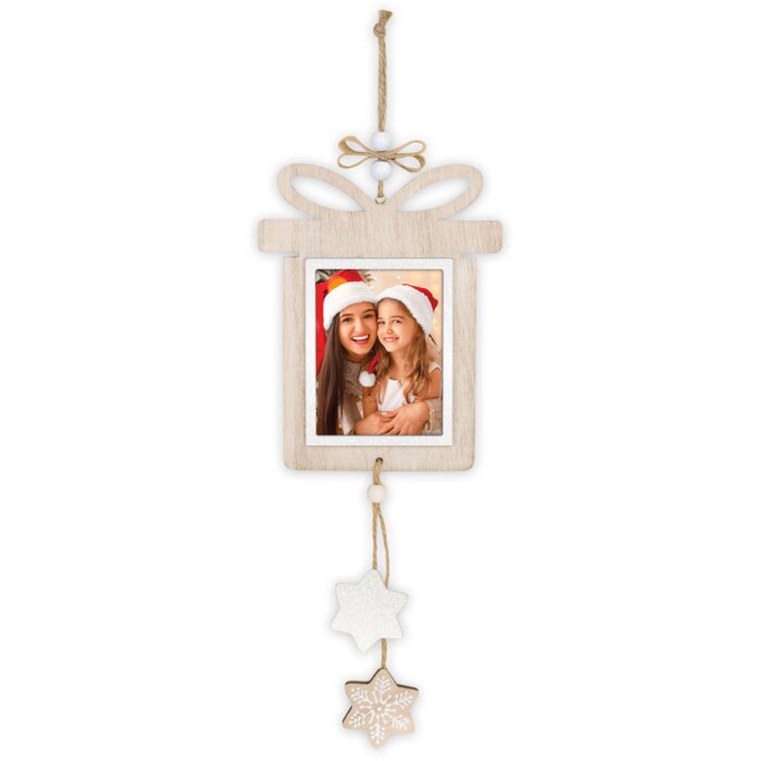 ZEP Erling B Houten decoratie met foto 7x9 cm om op te hangen