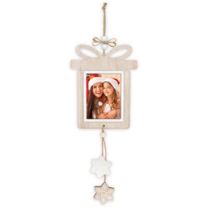 ZEP Erling B Houten decoratie met foto 7x9 cm om op te hangen