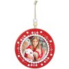 ZEP houten kersthanger met afbeelding 6x6 cm om op te hangen willekeurige kleur