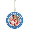 ZEP houten kersthanger met afbeelding 6x6 cm om op te hangen willekeurige kleur