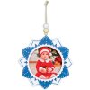 ZEP houten kersthanger met afbeelding 6x6 cm om op te hangen willekeurige kleur