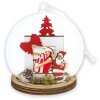 ZEP kerstbal Franz hout kunststof foto 3,5x4,5 cm 9 cm Kerstmis