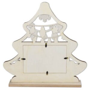 ZEP kerst fotolijst Mila hout 10x15 cm rood natuurtinten decoratie