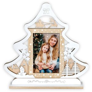 ZEP kerst fotolijst Julia hout 10x15 cm feestelijk ontwerp rendier slee