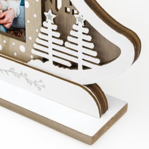 ZEP kerst fotolijst Julia hout 10x15 cm feestelijk ontwerp rendier slee