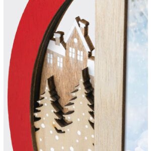 ZEP kerst fotolijst Heidi hout rood 10x15 cm winter design