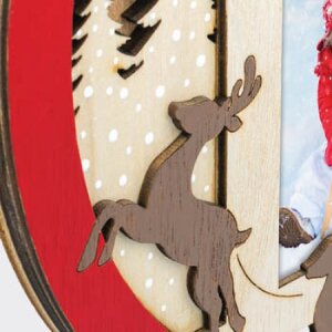 ZEP kerst fotolijst Heidi hout rood 10x15 cm winter design