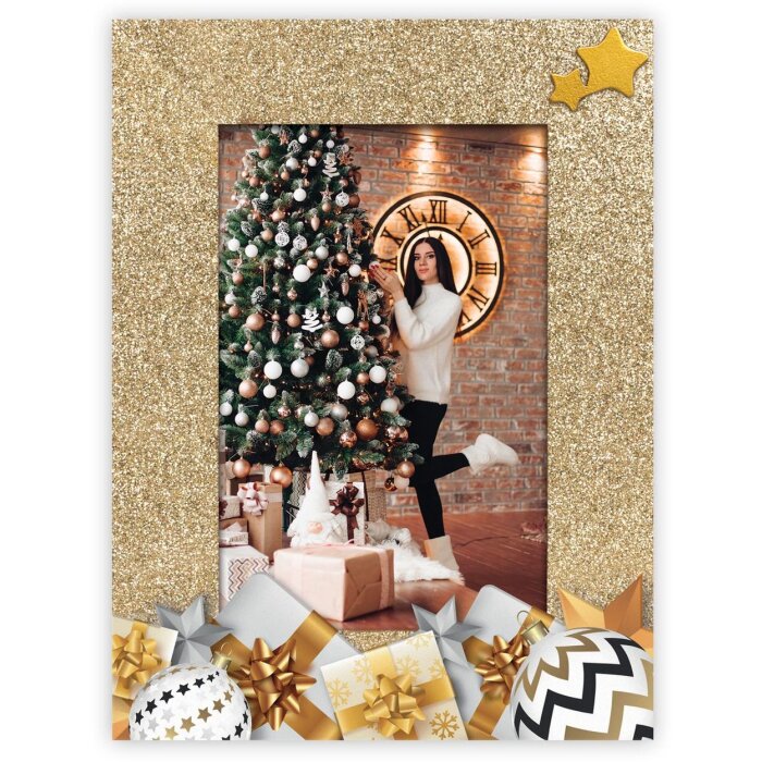 ZEP ZT2035 Gouden fotolijst hout 10x15 cm gouden tafellijst