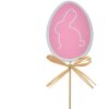 Clayre & Eef 65652P Plantplug ei roze hout 6x1x30 cm landelijke stijl
