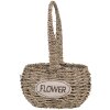 Clayre & Eef 65715 Mand Set 2 stuks Zeegras Bloem 20x16/28x16 cm