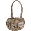 Clayre & Eef 65715 Mand Set 2 stuks Zeegras Bloem 20x16/28x16 cm