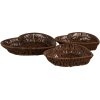 Clayre & Eef 65716 Mandjesset 3-delig hartvormig bruin kunststof 28/25/22 cm