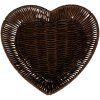 Clayre & Eef 65716 Mandjesset 3-delig hartvormig bruin kunststof 28/25/22 cm