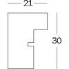 Walther Stockholm Houten lijst 18x24 Grijs MDF Blokprofiel Passepartout