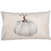 Clayre & Eef CSP36-1 Kussenhoes 30x50 cm Pompoenmotief Beige Grijs Landelijke Stijl