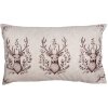 Clayre & Eef GTW36-2 Kussenhoes Beige Bruin Hert Motief 30x50 cm