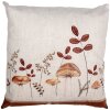 Clayre & Eef LFJ21 Kussenhoes Paddenstoelmotief Beige Bruin 45x45 cm Landelijke stijl