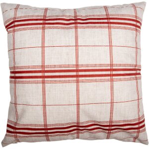 Clayre & Eef NWV24-1 Kussenhoes 45x45 cm Beige Rood...