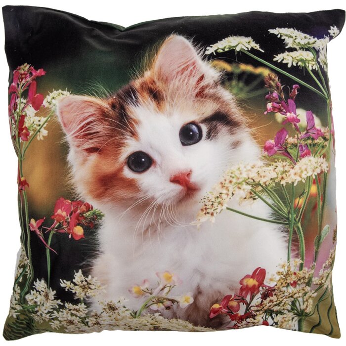 Clayre & Eef KT021.371 Kussenhoes Groen Beige 45x45 cm Polyester Landelijke Stijl