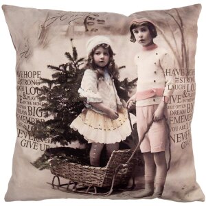 Clayre & Eef KT021.372 Kussenhoes 45x45 cm Beige...