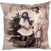 Clayre & Eef KT021.372 Kussenhoes 45x45 cm Beige Bruin Polyester