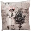 Clayre & Eef KT021.373 Kussenhoes 45x45 cm Beige Bruin Vintage Retro