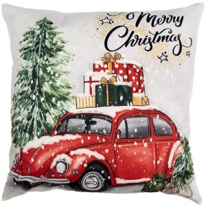 Clayre & Eef KT021.374 Kussenhoes Beige Rood 45x45 cm...