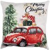 Clayre & Eef KT021.374 Kussenhoes Beige Rood 45x45 cm Landelijke stijl