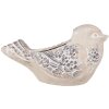 Clayre & Eef 6TE0541 Bloempot Vogel Beige Bruin 25x14x14 cm Landelijke stijl