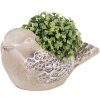 Clayre & Eef 6TE0541 Bloempot Vogel Beige Bruin 25x14x14 cm Landelijke stijl