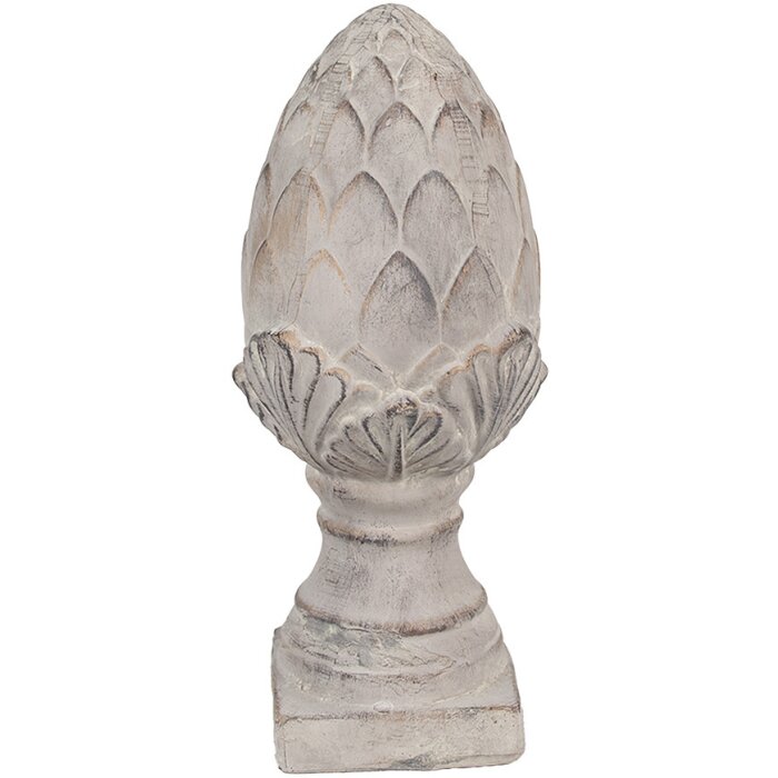 Clayre & Eef 6TE0545M Decoratieve Dennenappel Steen Grijs Ø 14x33 cm